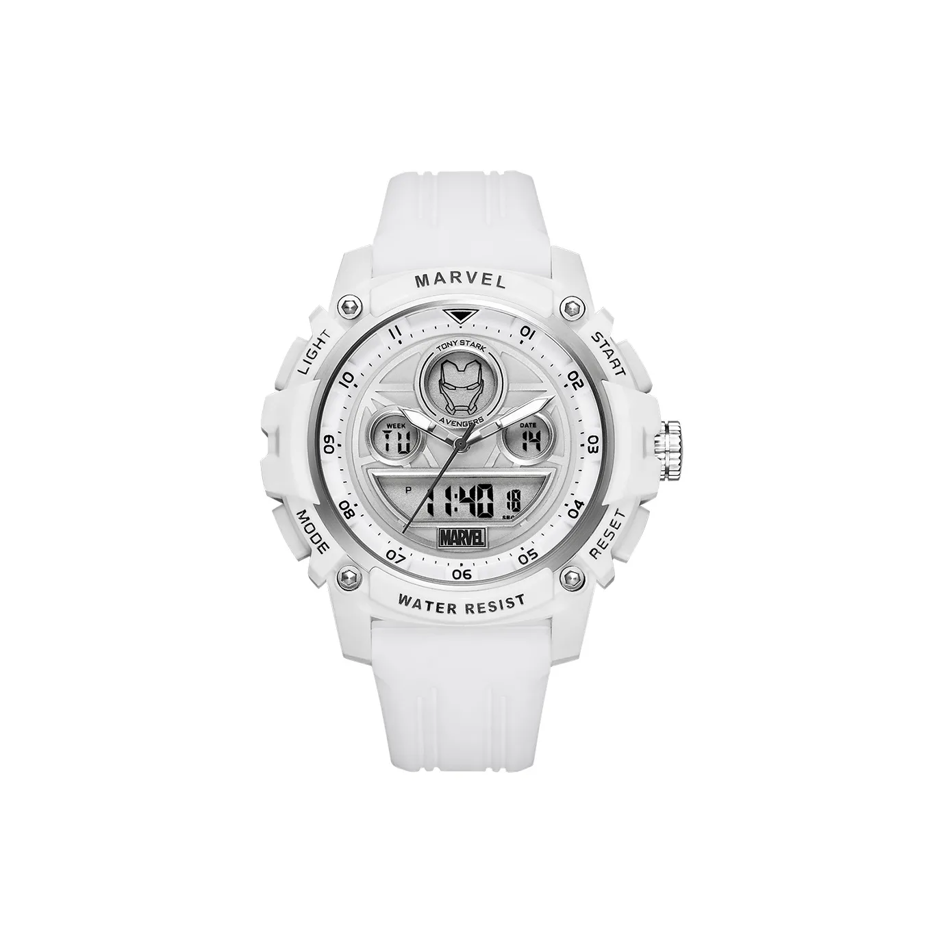 MARVEL IRON MAN Электронный + кварцевый механизм силиконовый ремешок унисекс серый циферблат