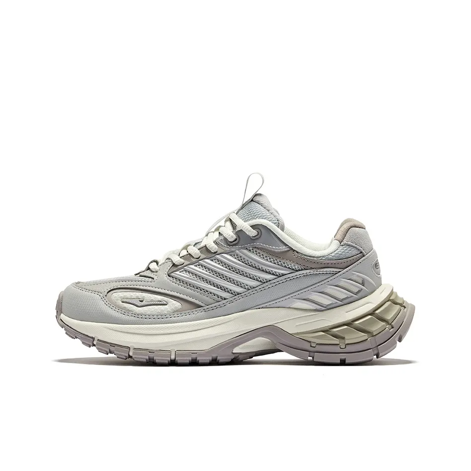 Erke Hung Feather Амортизация Износостойкий Низкий Топ Casual Женские Дымчатый Серый Охра