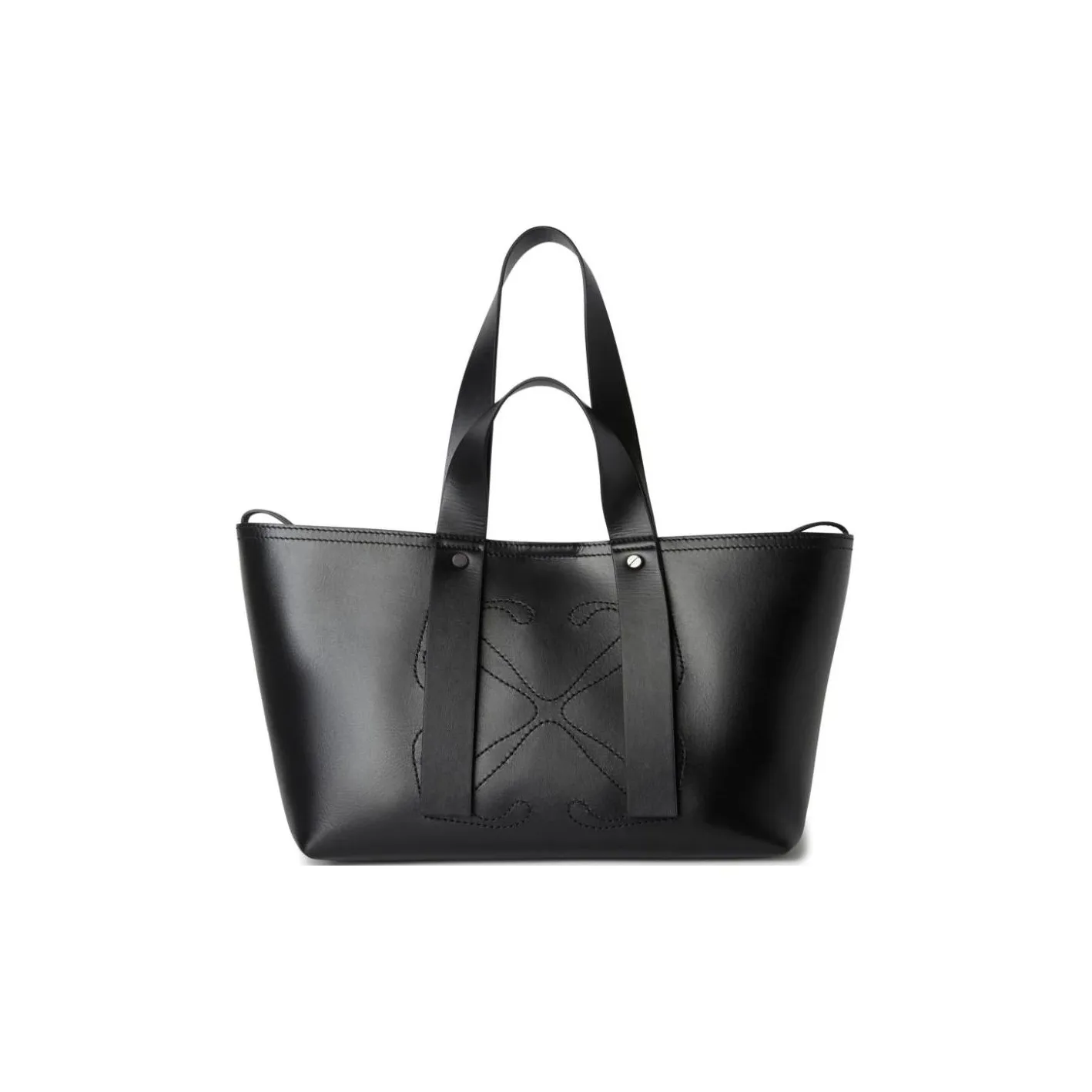 OFF-WHITE Magnetic Button-Closure Logo Embroidered Small Tote Bag