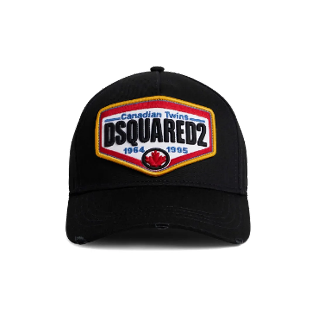 DSQUARED 2 Хлопок Бейсболки Мужские Черные