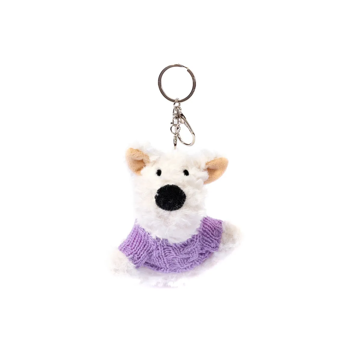 Bowl Вест-хайленд Белый Терьер Щенок 3D-эффект Полнота Сумка Подвеска Кукла Плюшевая Подвеска 13 см Высота