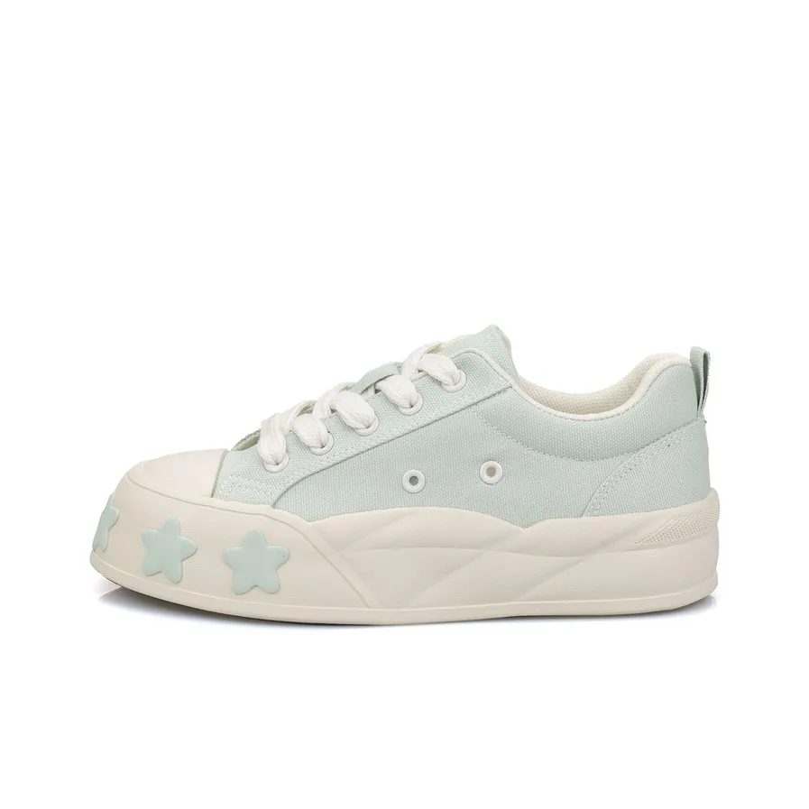 B10CROWN Low Top Canvas Shoes Women's Beige Green