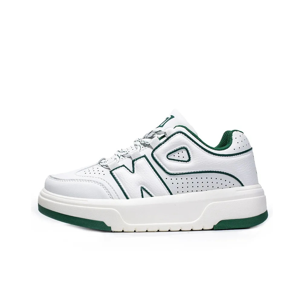 Pnj Slip Resistant Cushioning Abrasion Resistant Mid Top Skateboard Shoes Unisex Emerald Green