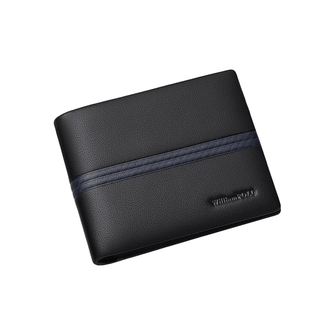 WilliamPOLO Кошелек из коровьей кожи стандартный мужской черный