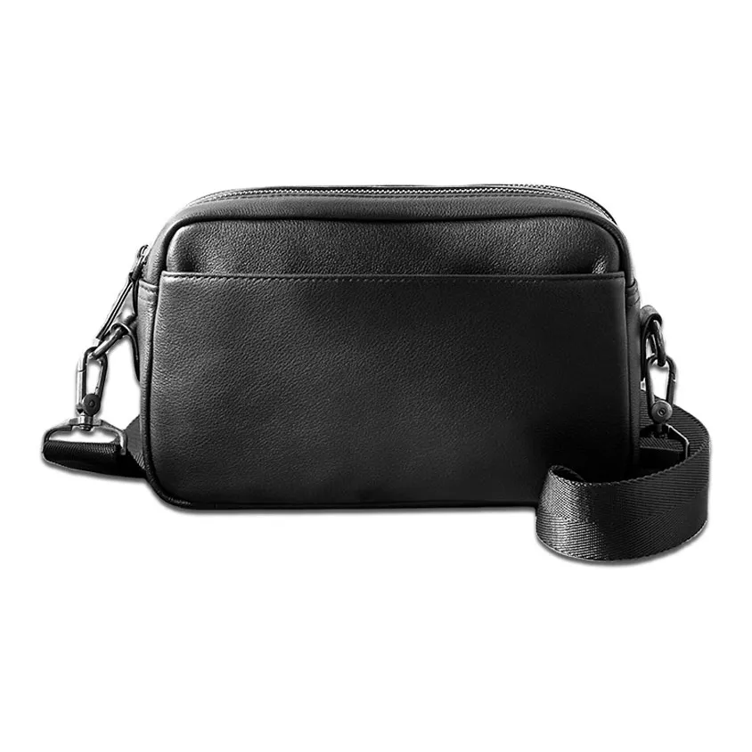 Back Step Лицевая коровья кожа Натуральная кожа Одно плечо Через плечо Клатч Унисекс Черный