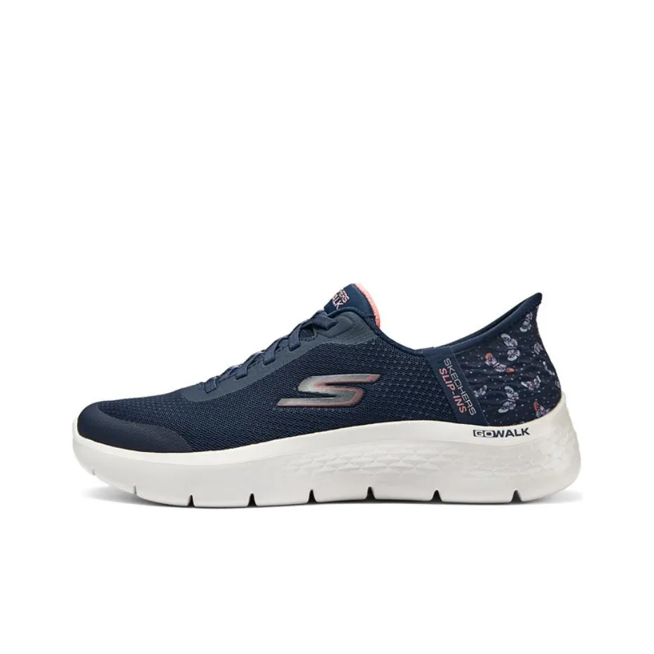 Skechers Go Walk Fle Hands Free Slip-Ins Wear-resistant And Lightweight Low-Top Casual Shoes Women's Blue