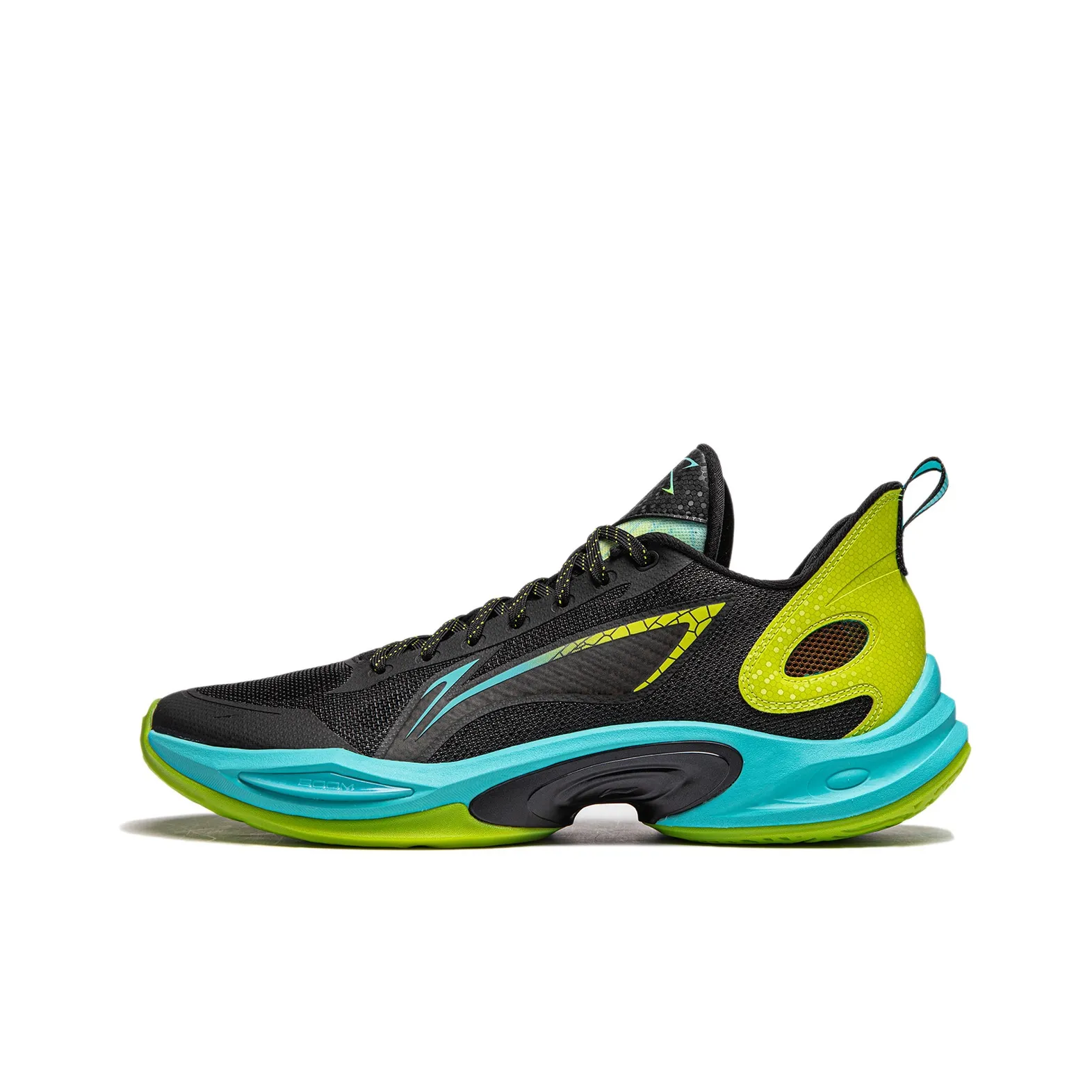 LINING Super Light 2024 Basketball Shoes Men's Low Top Black/Bright Lime Green