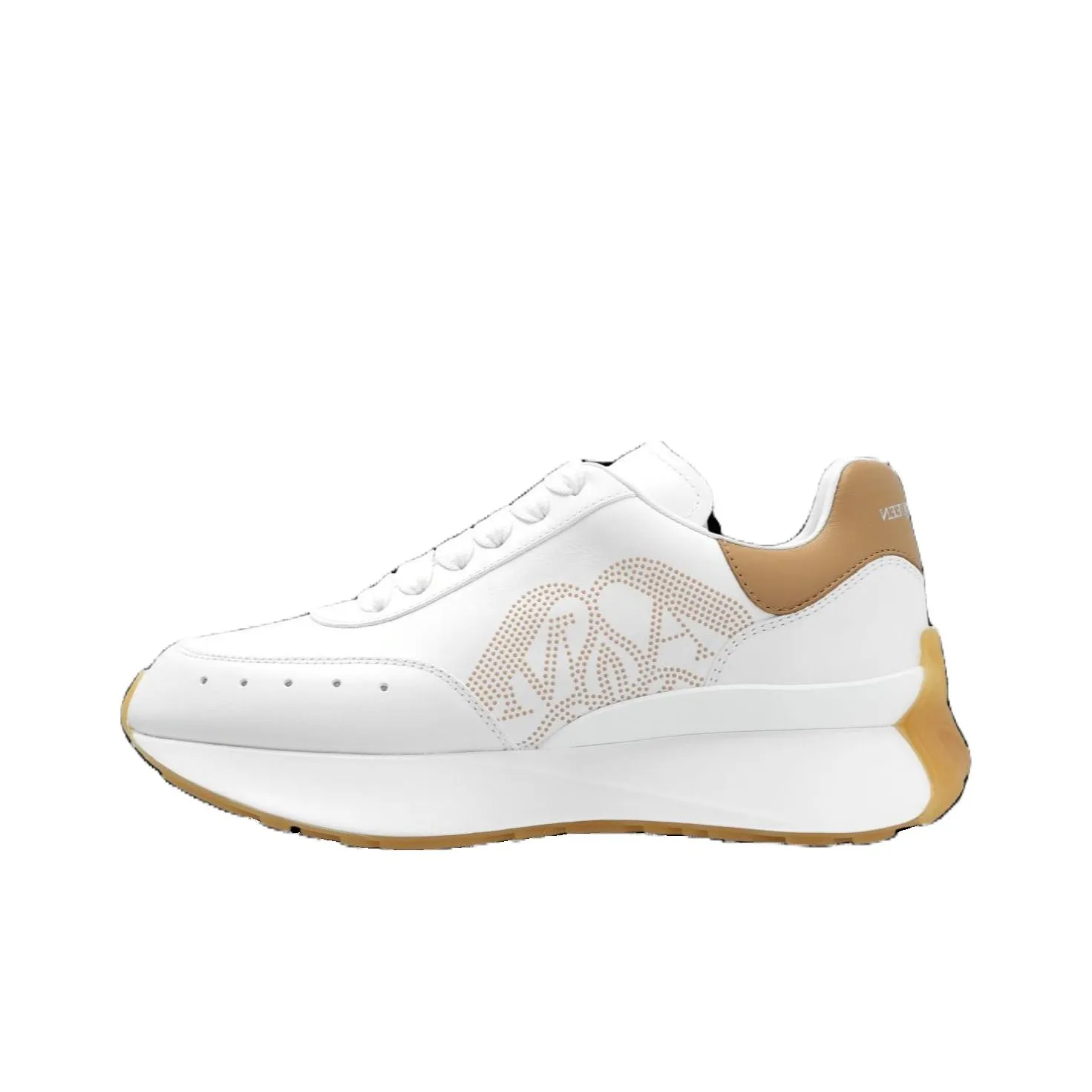 Alexander McQueen Sprint Runner Sneakers 
Tan White
 Women
s