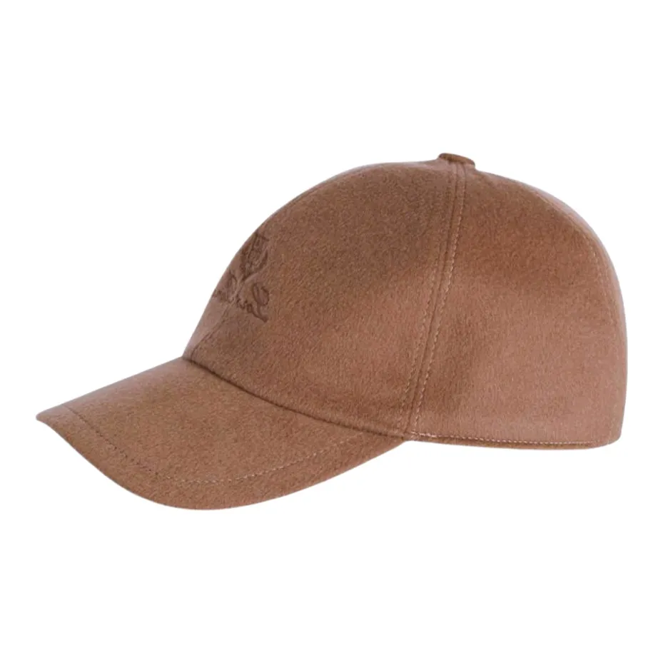Loro Piana Virgin Wool, Cashmere, Wool Baseball Caps Men's Dark Brown
