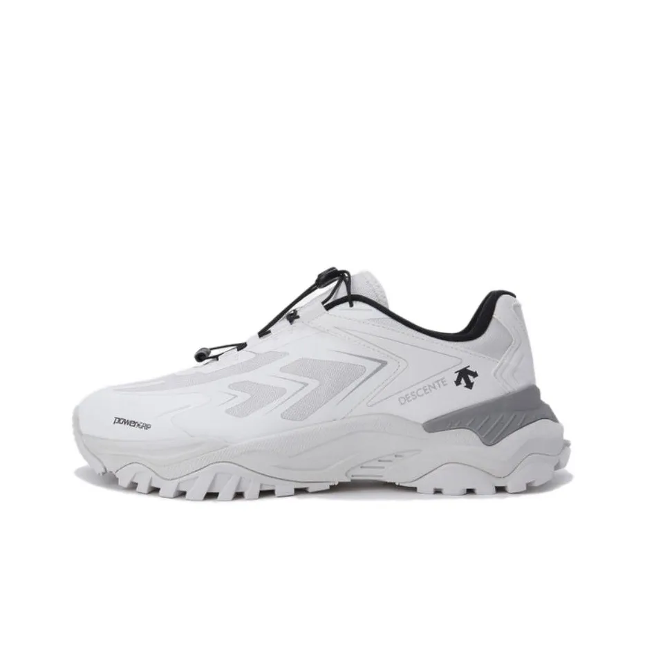 DESCENTE Anti-Slip Wear-Resistant Breathable Supportive Lightweight Low-Top Training Running Shoes Unisex White