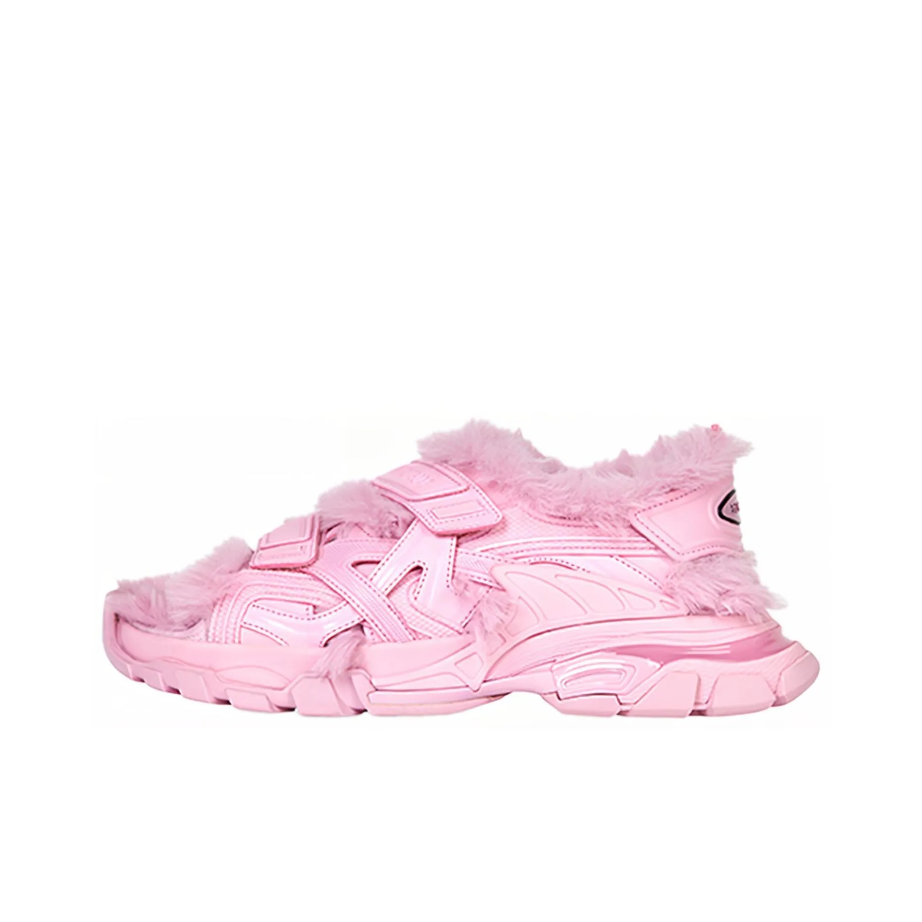 Balenciaga Track Sandal Fake Fur Pink Women's