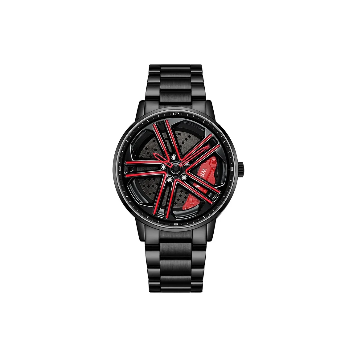 Sanda Wheel Collection Кварцевый механизм Стальной ремешок Часы Мужские Часы с открытым механизмом