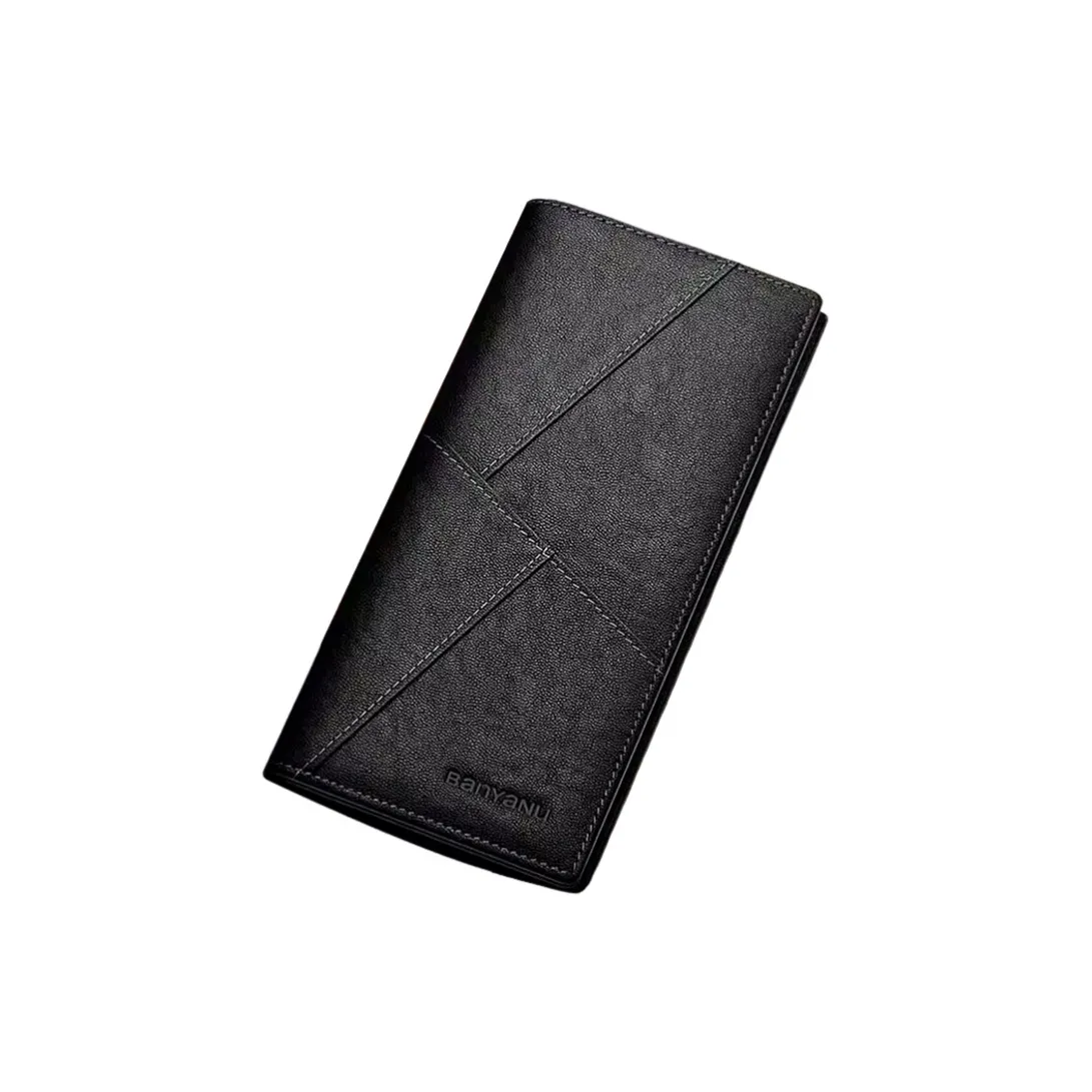 Banyanu Кошелек из коровьей кожи стандартный мужской черный кофейный