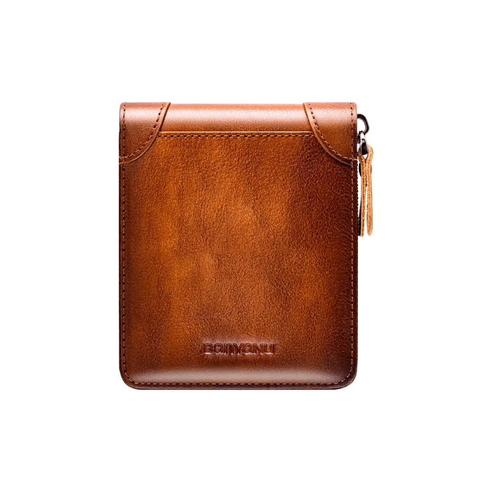 Banyanu Кошелек из коровьей кожи Мужской Желтый Коричневый Кофейный Синий Серый Синий Хаки Черный