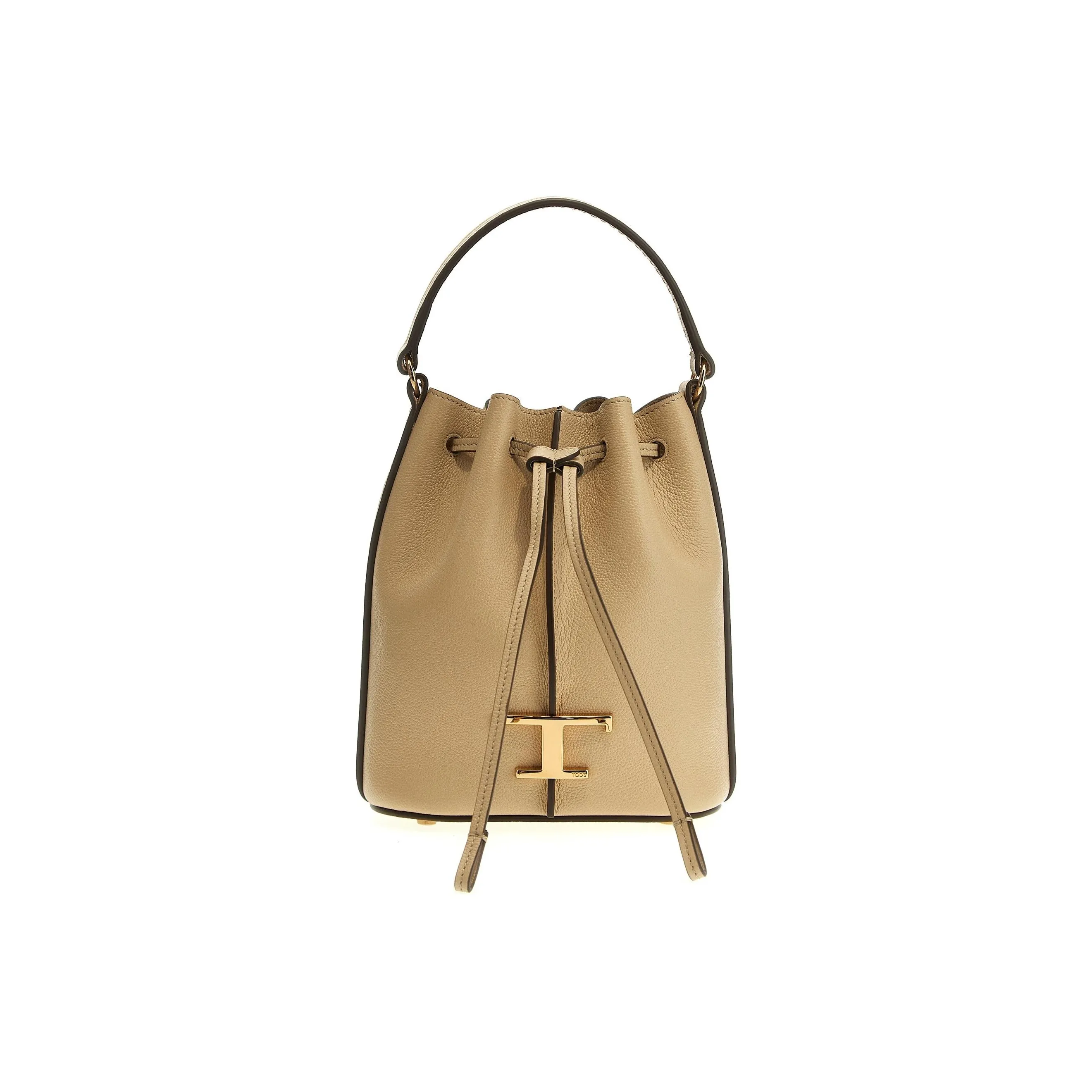 TOD'S Logo Charm Drawstring Bucket Bag