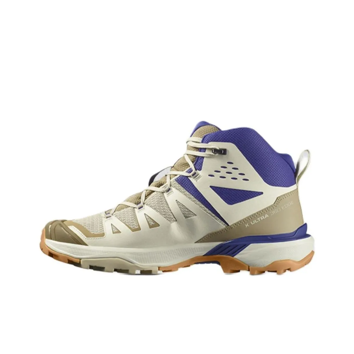 Salomon X Ultra 360 Slip Устойчивый к истиранию Высокий топ Уличная обувь Мужская Коричневый Серый Синий