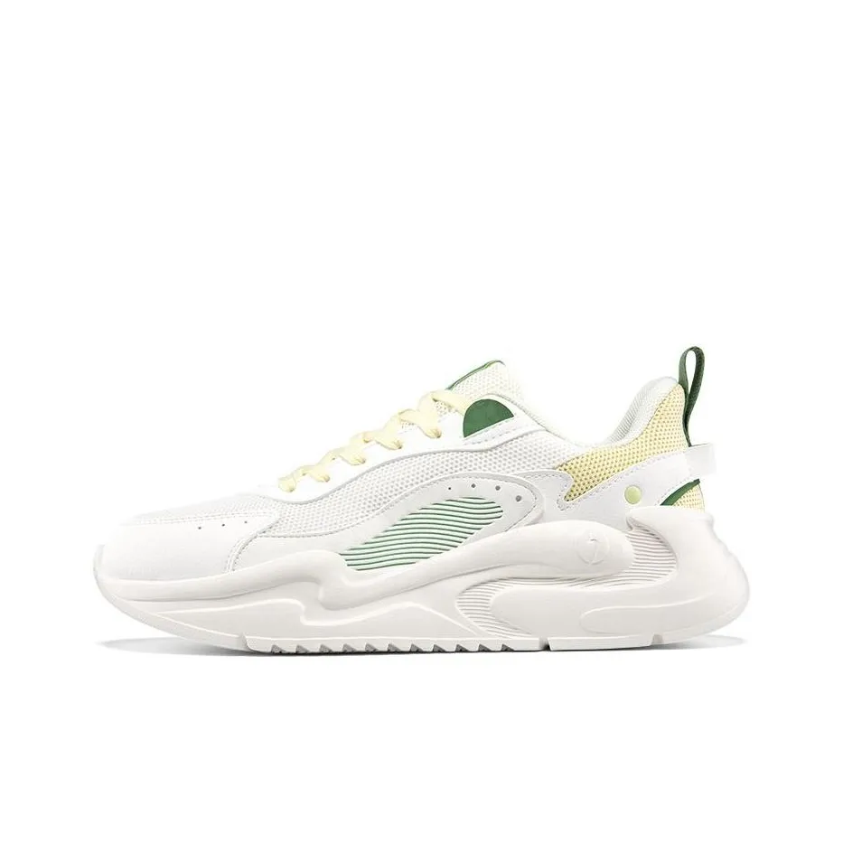 361° Anti-Slip Wear-Resistant Low-Top Casual Shoes Men's White Green