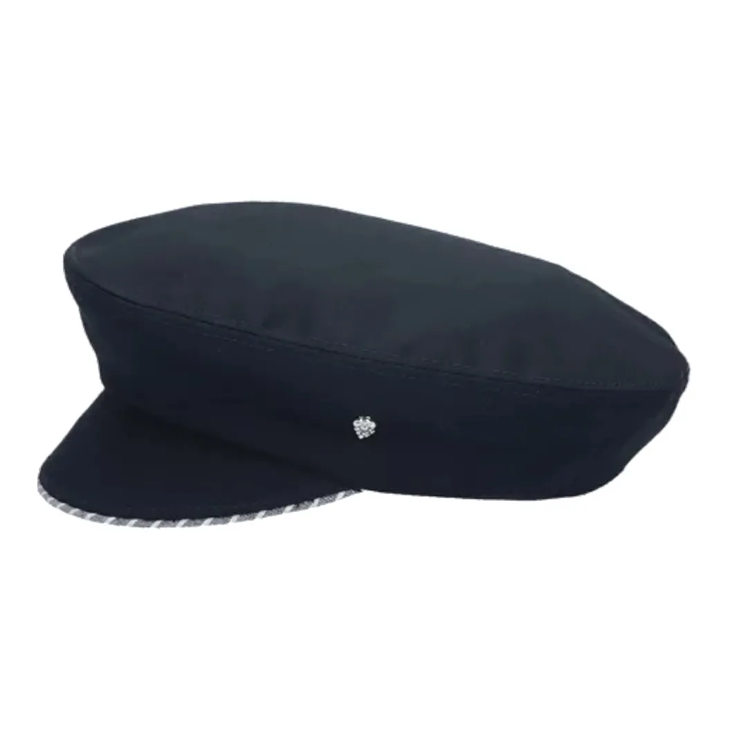 HELEN KAMINSKI Cotton Fabric Raffia Palm Berets Unisex Black