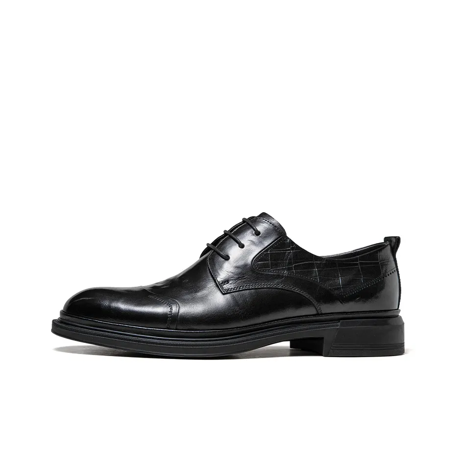 CAMEL Dress Shoes Men's Low Top Black/Brown