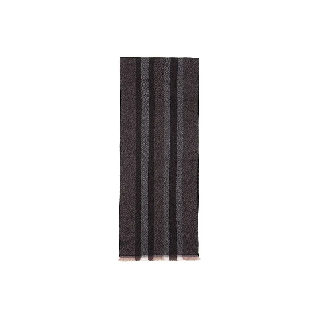 GUCCI Wool Knit Scarves Men's Black Coffee