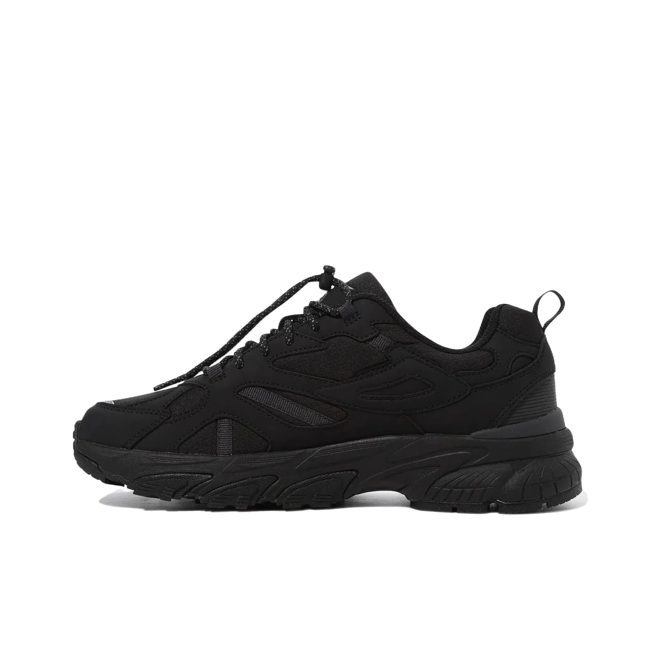 FILA Cushioning Breathable Low Top Running Shoes Unisex Black