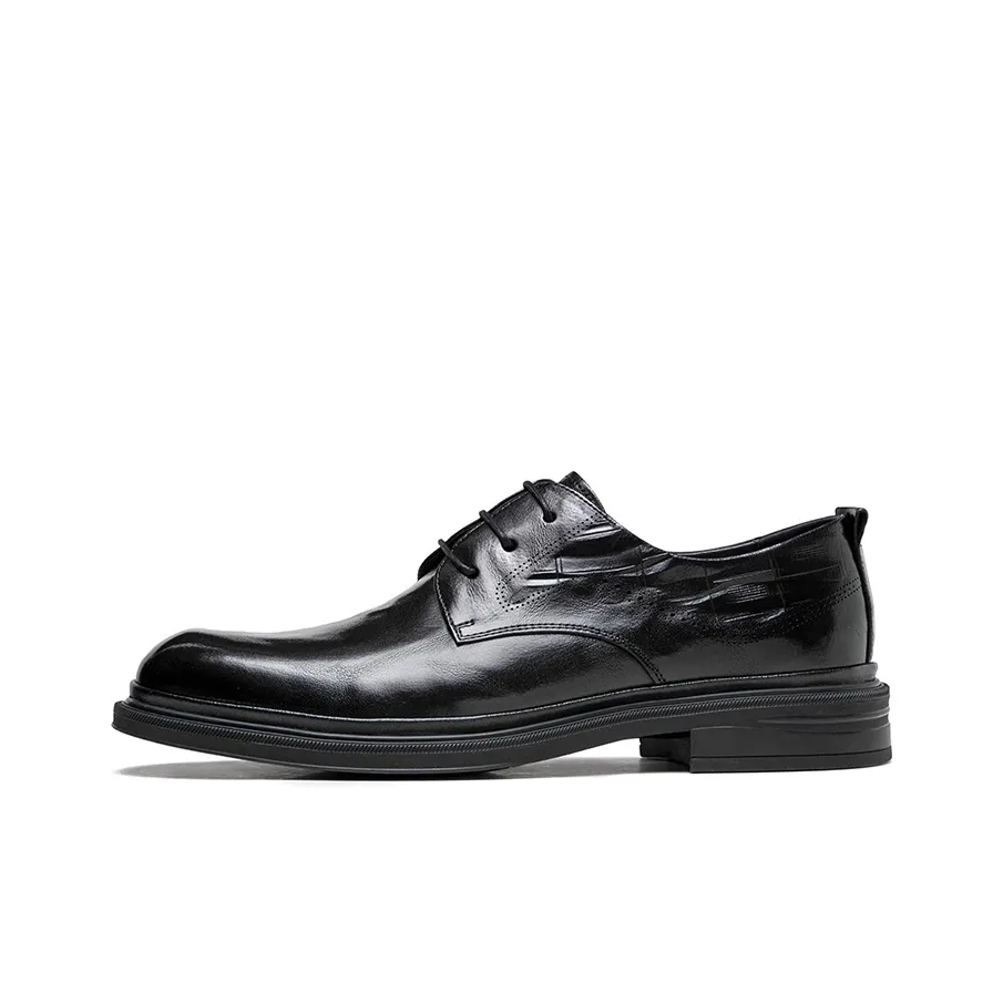CAMEL Dress Shoes Men's Low Top Black/Brown
