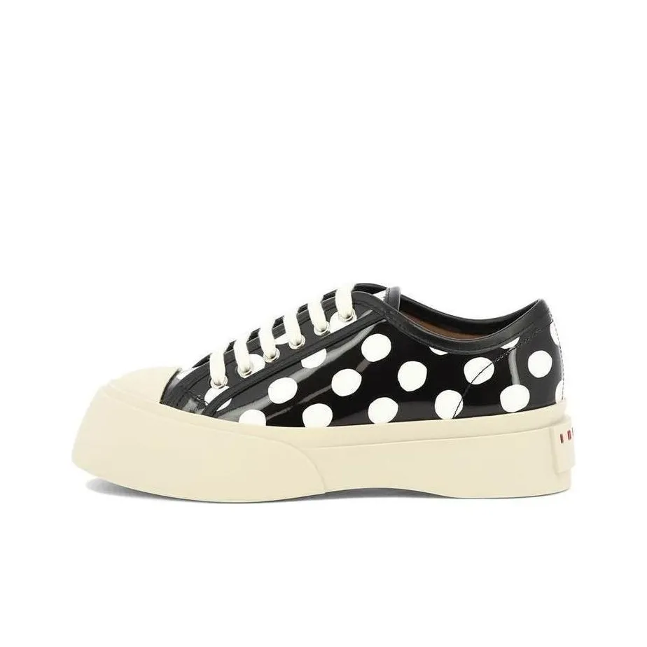 MARNI Pablo Polka Dots Printed Lace Up Sneakers Women's