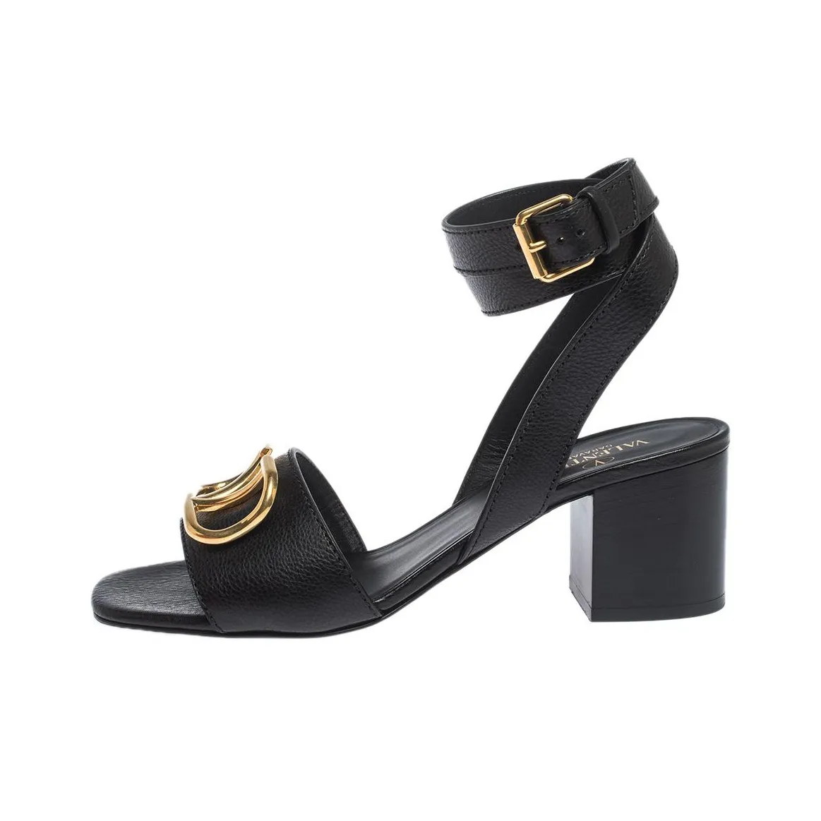 LOUIS VUITTON Lock It One Strap Sandals Women's Black