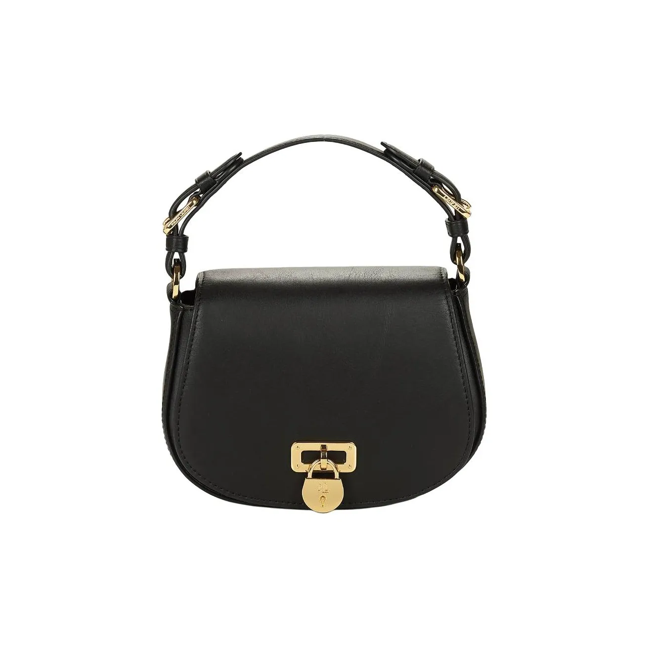 Polo Ralph Lauren Leather Crossbody One Shoulder Handbag Women's Black