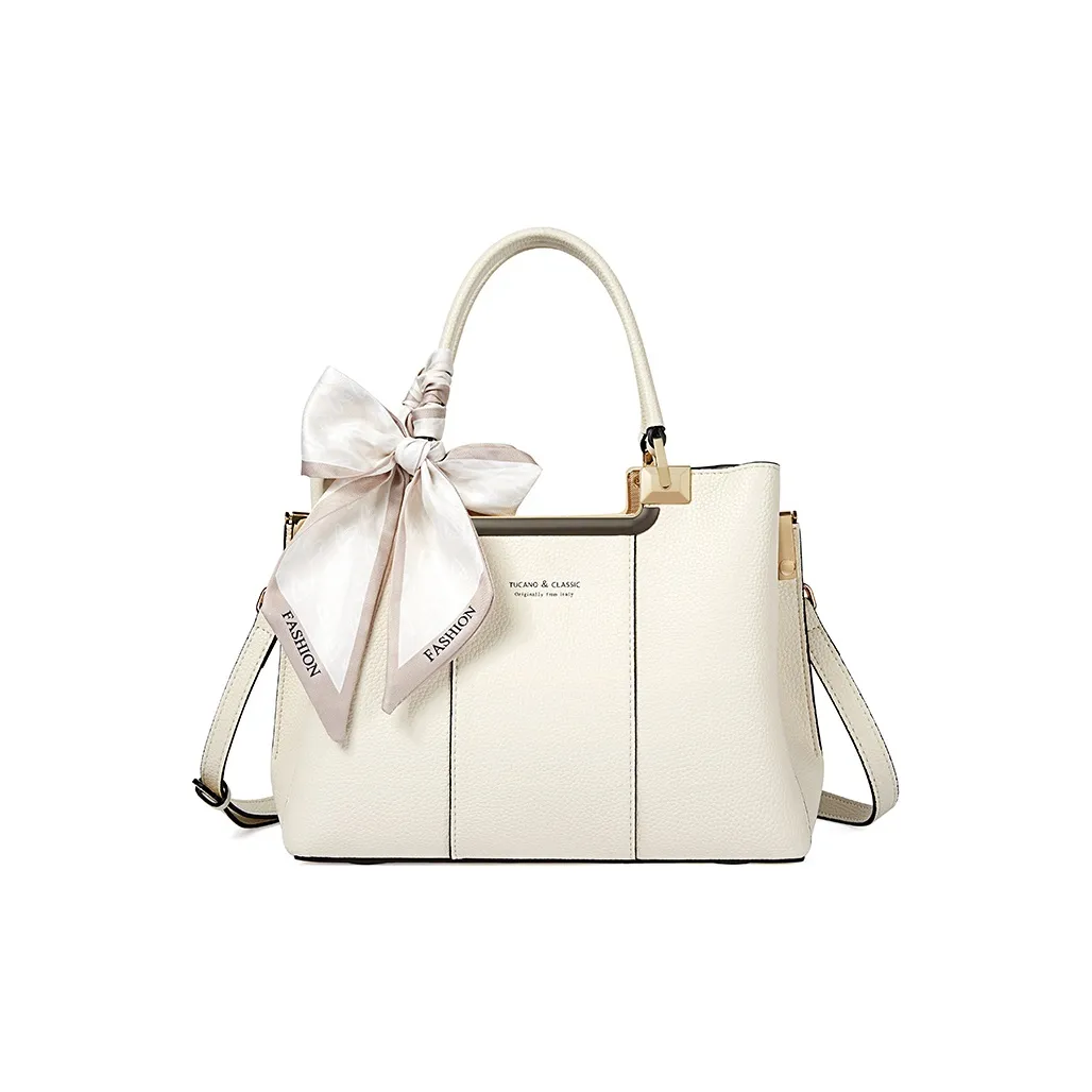 TUCANO Коровья кожа Одно плечо Сумка Большая Женская Павлин Синий Экрю