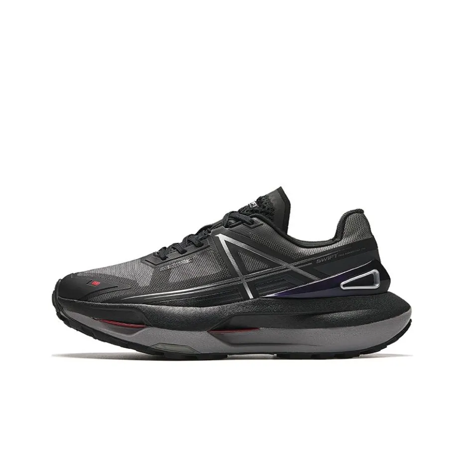 ANTA Swift Устойчивый к истиранию Дышащие Низкие Кроссовки для бега по пересеченной местности Мужские Черные