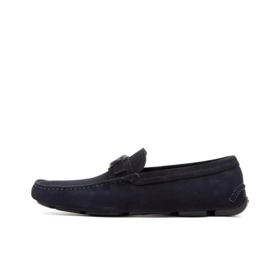 GIORGIO ARMANI Logo Plaque Slip-On Loafers