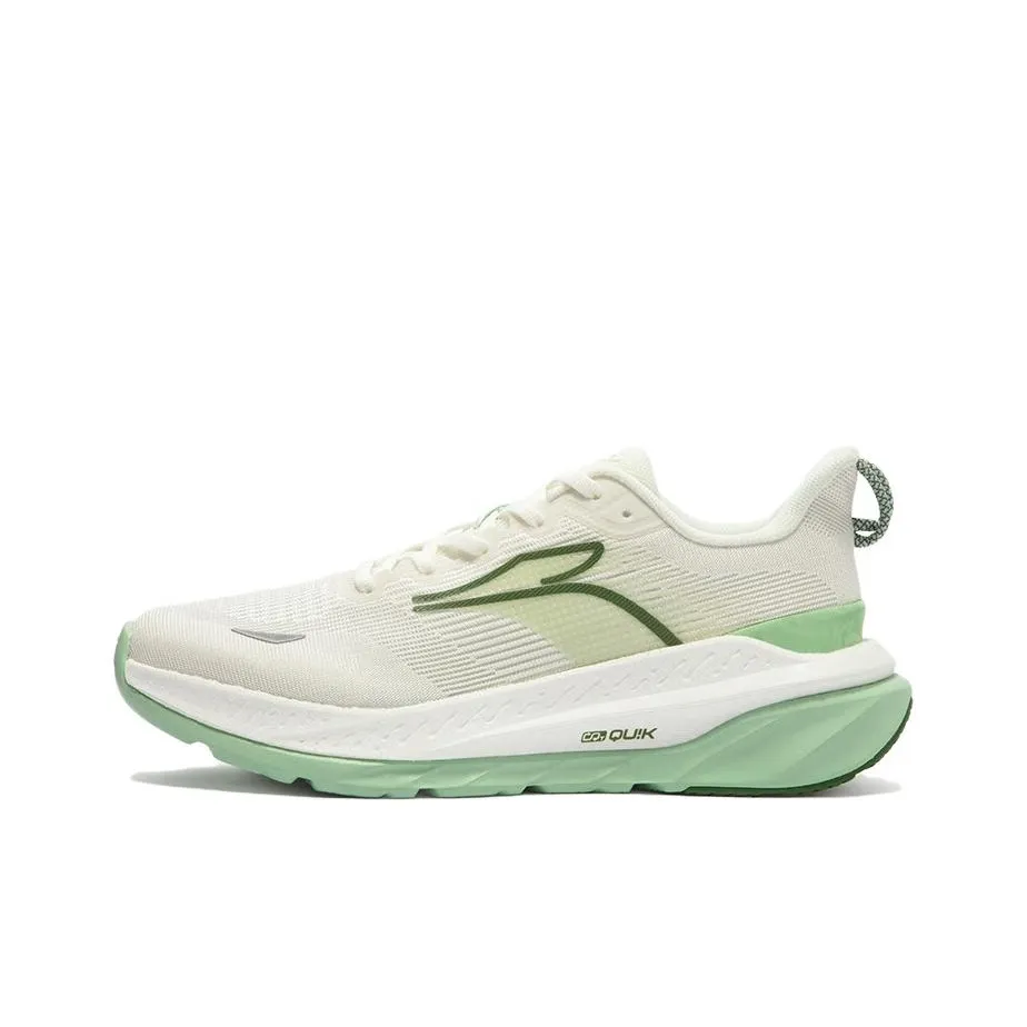 361° Red Flame 3 Anti Slip Wear Resistant Low Top Running Shoes Men's White Green