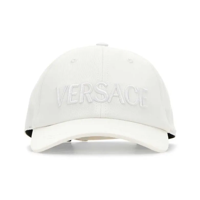 VERSACE Logo Embroidered Curved Peak Baseball Cap