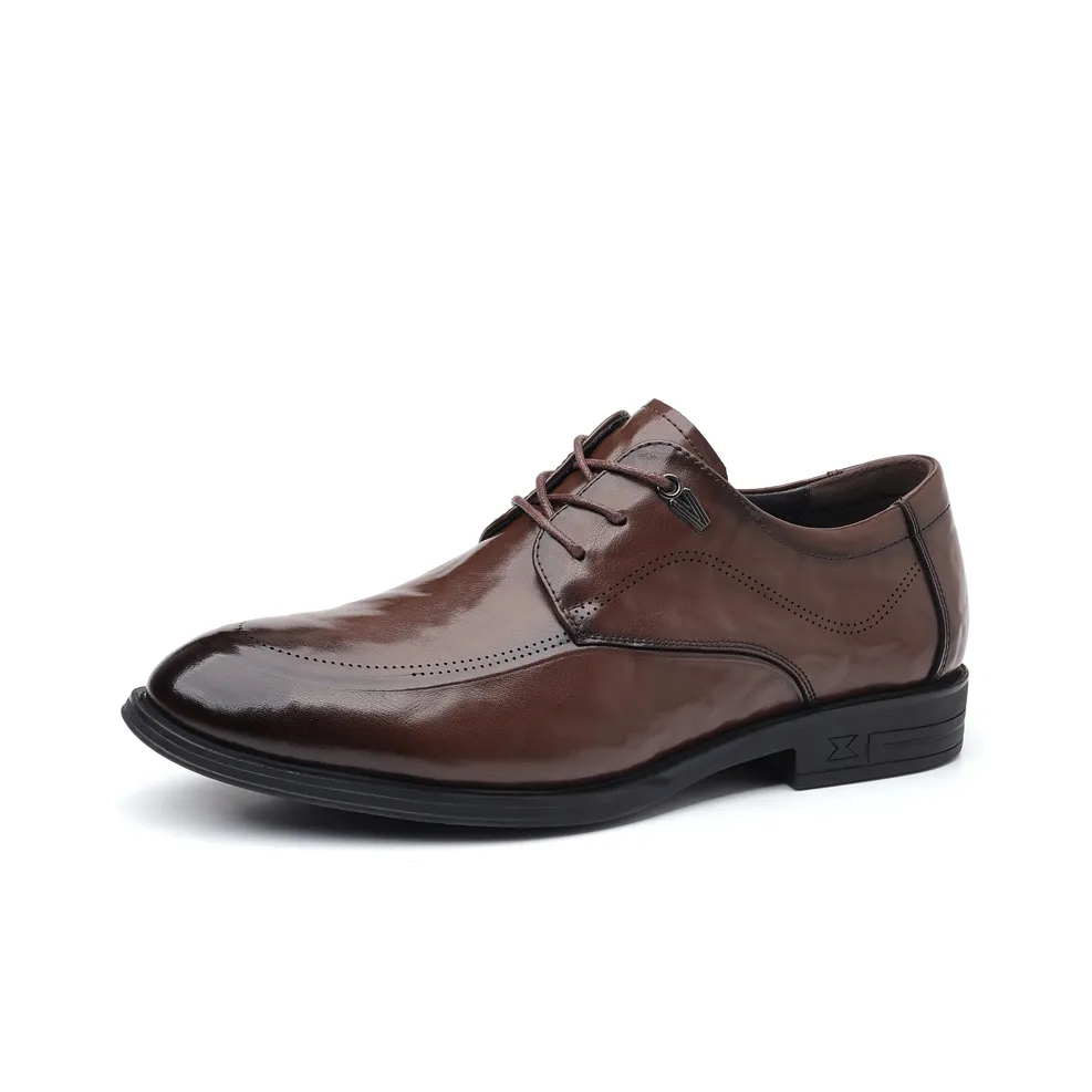 Captain illy Dress Shoes Men's Low Top Black, Brown