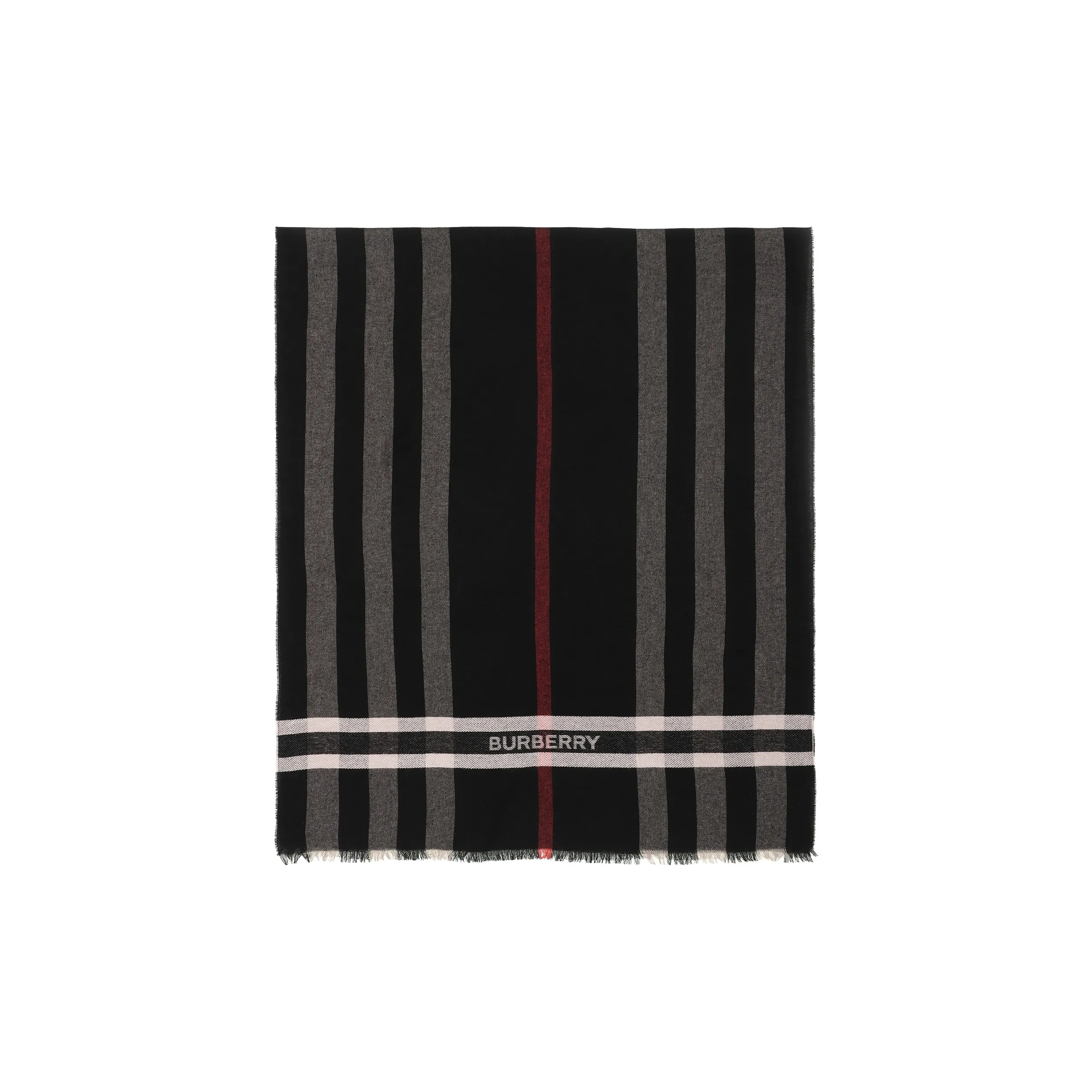 Burberry Knit Scarves Unisex Black