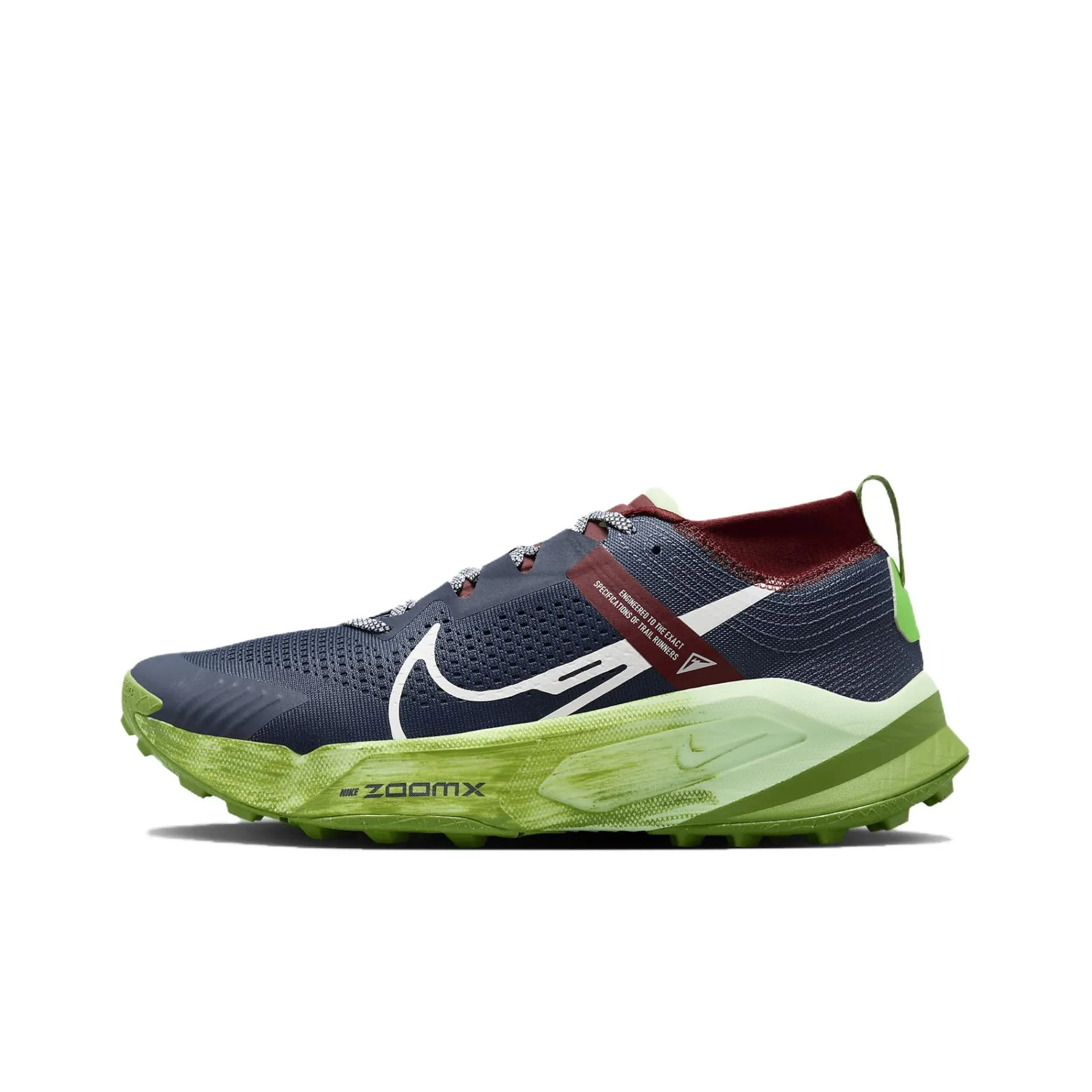 Nike Shock Absorbers Slip-Resistant Дышащие Низкие Кроссовки для Бега Мужские Синие Зеленые