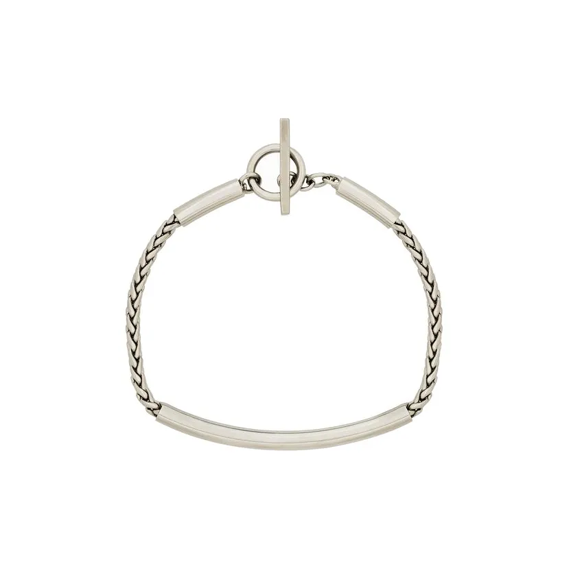 SAINT LAURENT Brass, Metal Bracelets Men's Silver