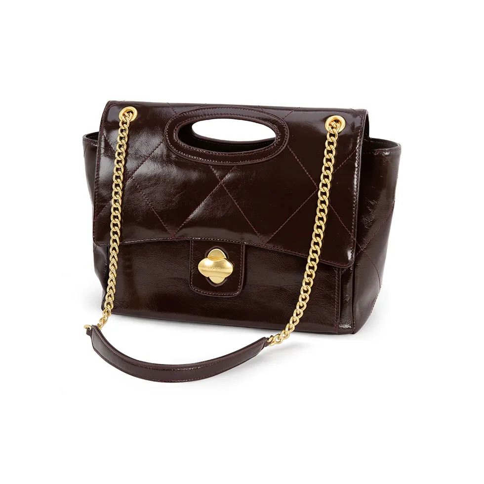 VENOF Коровья кожа Эксклюзивная Элегантность Сумка на одно плечо Женская Meno Красный Taffy Черный