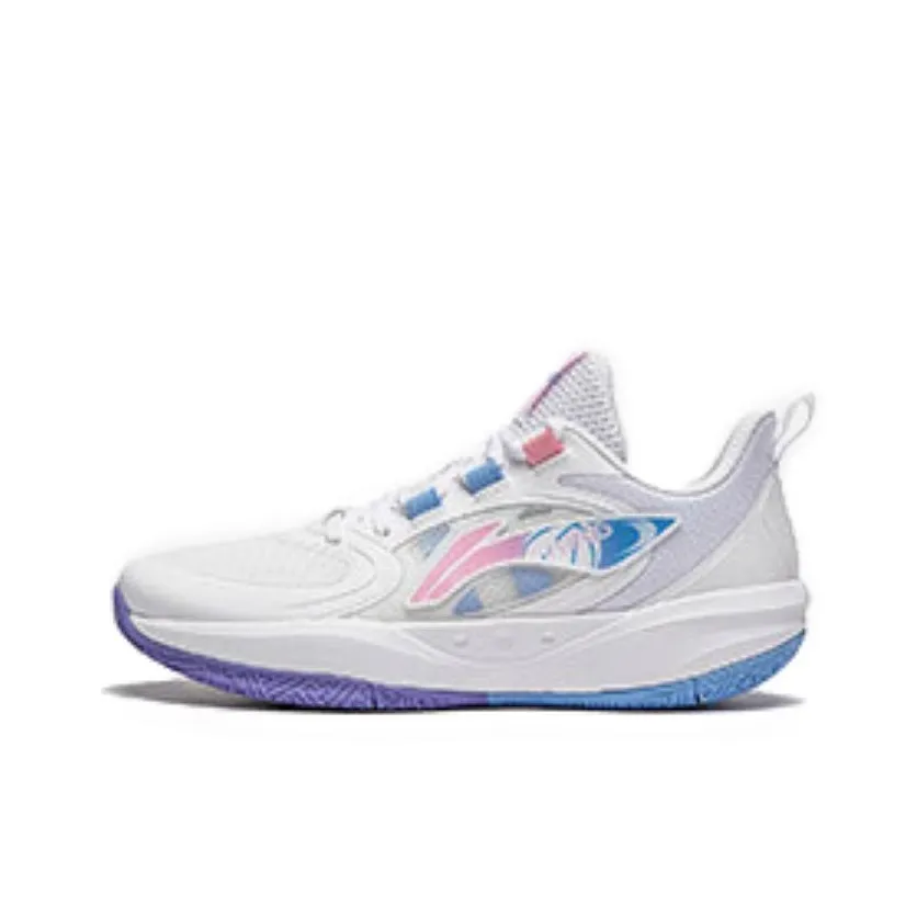 LiNing LIGHT FOAM Cushioning, Breathable, Supportive Low Top Basketball Shoes Men's White