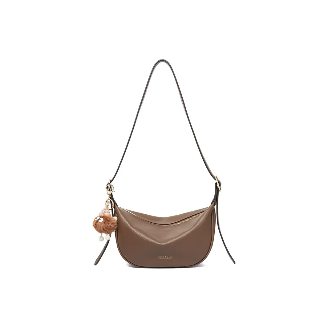 TUCANO ПУ (полиуретан) Сумка через плечо Средняя Женская Шоколадно-коричневая