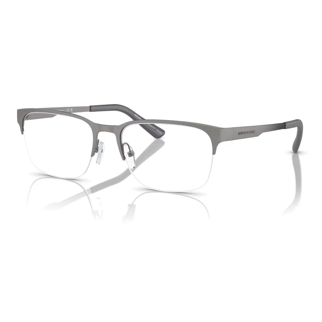 ARMANI EXCHANGEAE Metal Rectangular Eyeglass Frames Men's Gray