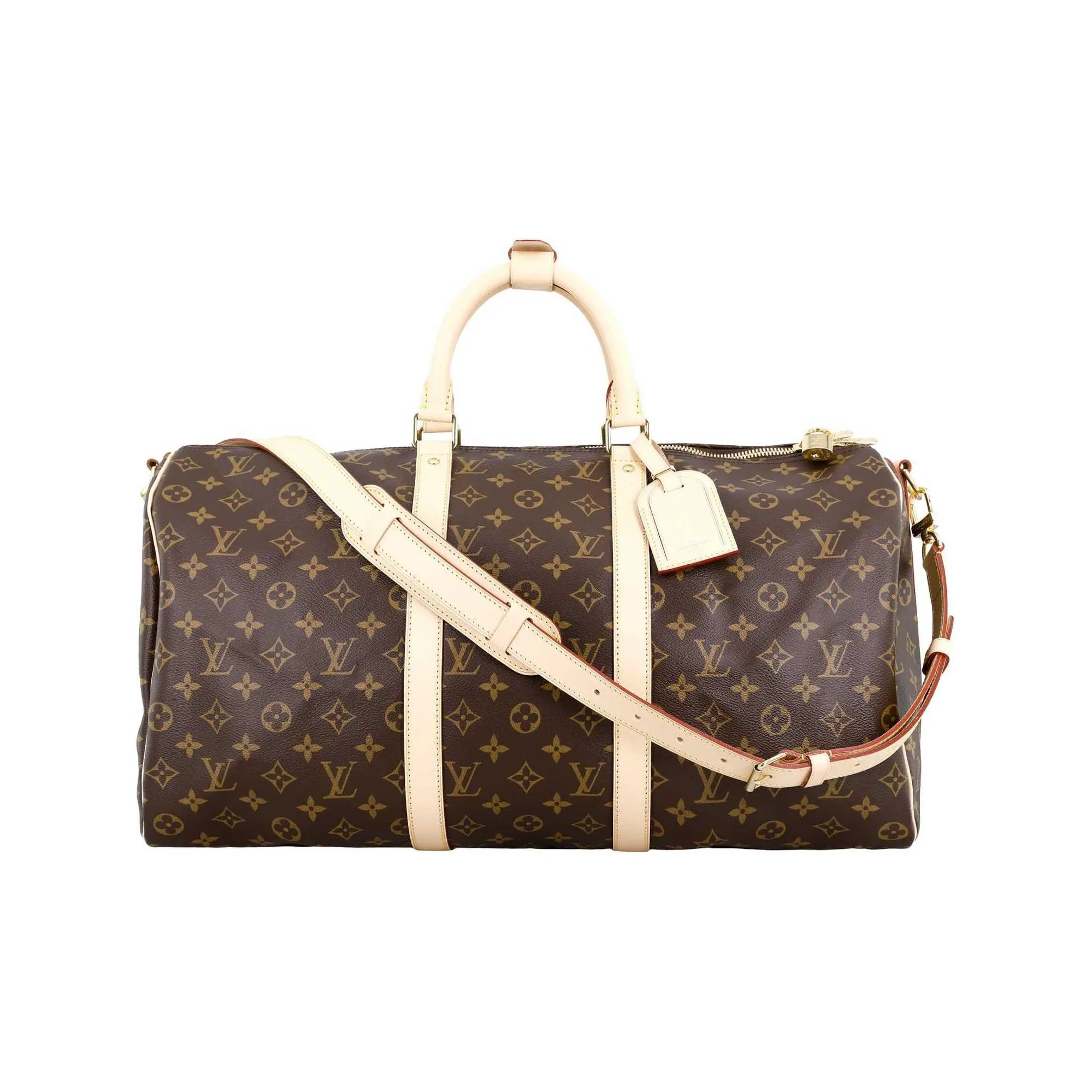 LOUIS VUITTON Keepall Bandouliere Monogram 50 Brown