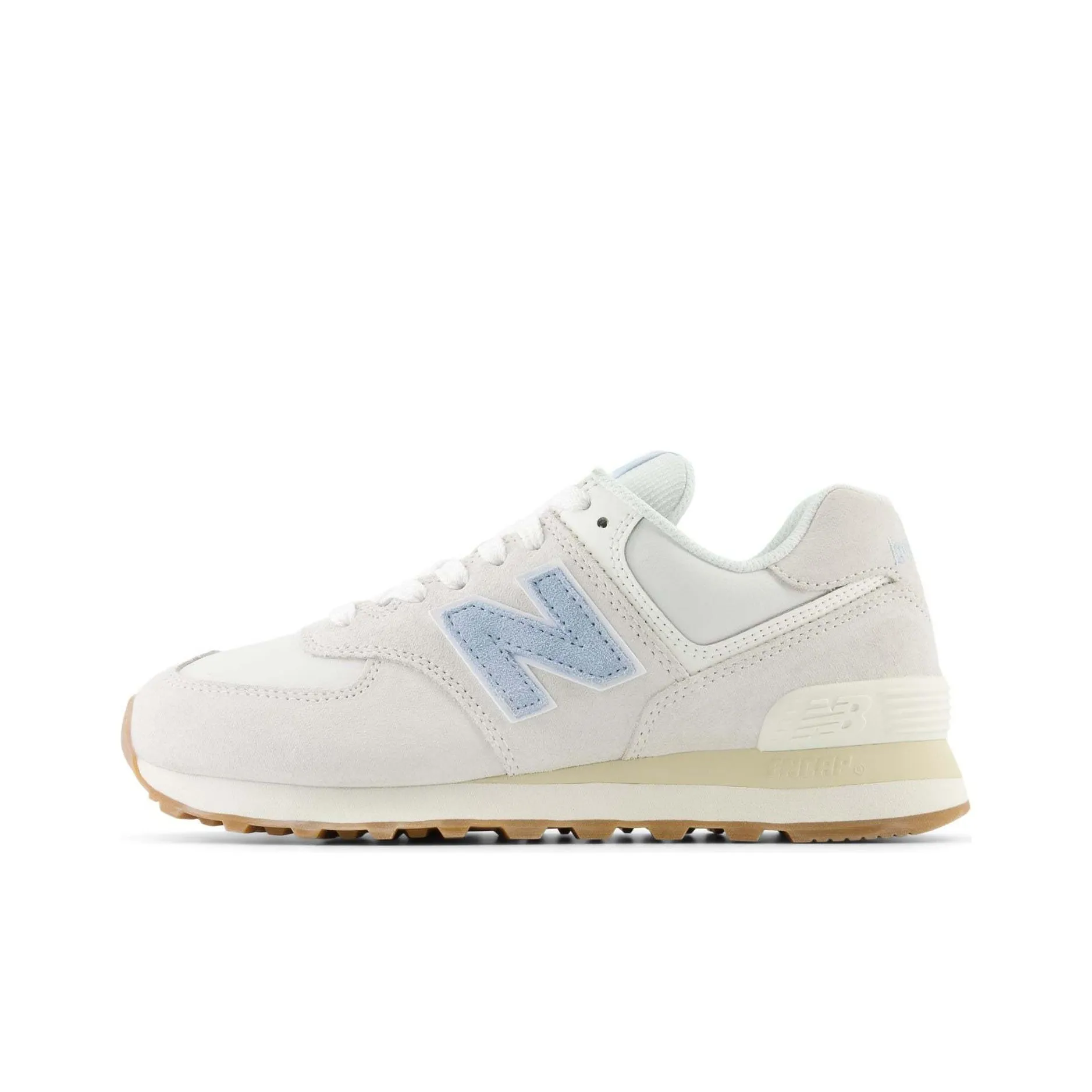 New Balance 574 Beige Ecru Blue Angora Women's
