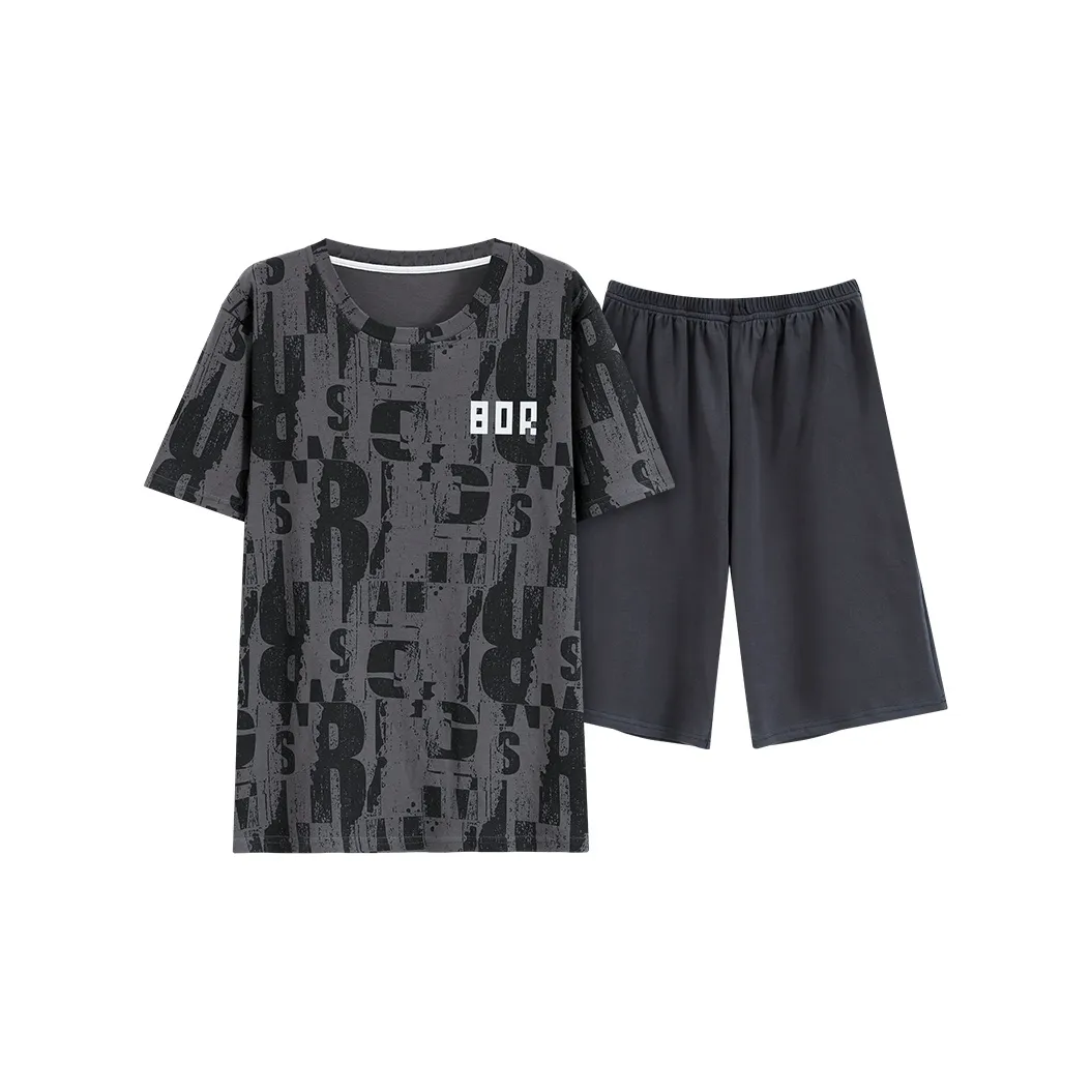 The Story Of The Flower Season Домашний Комплект Мужской Темно-Серый