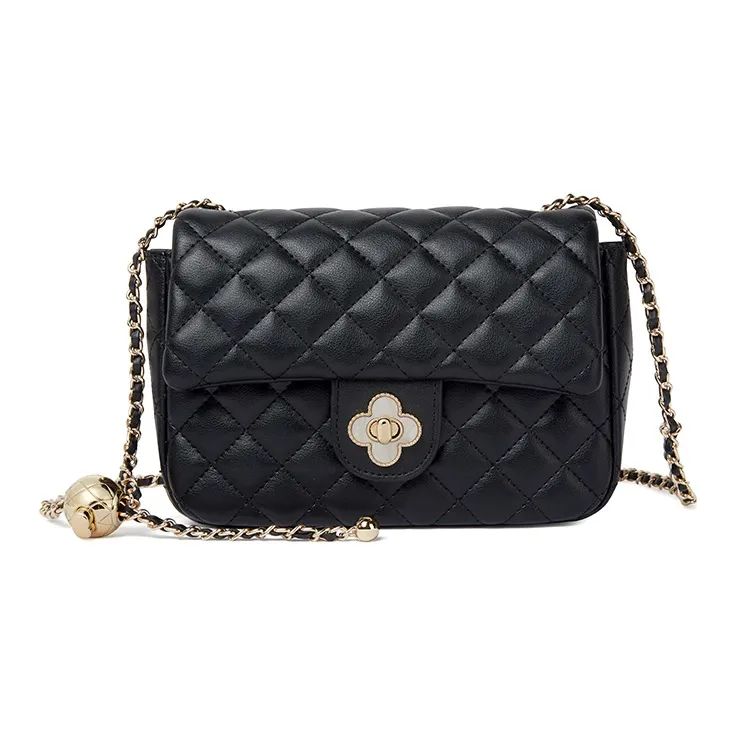 TUCANO Корова Кожа Плечевая Сумка Маленькая Женская Хепберн Черный Экрю