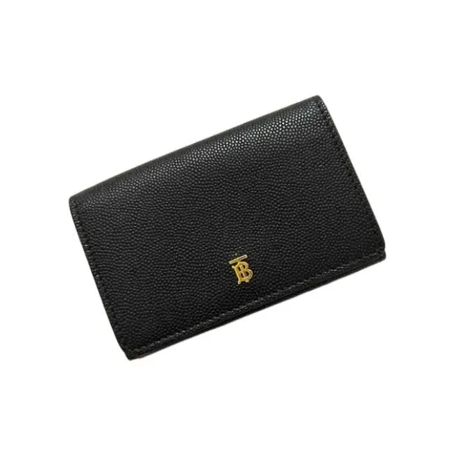 Burberry Leather Wallet Mini Women
s Black