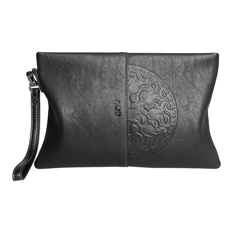 COW Синтетическая кожа микрофибра клатч большой мужской черный