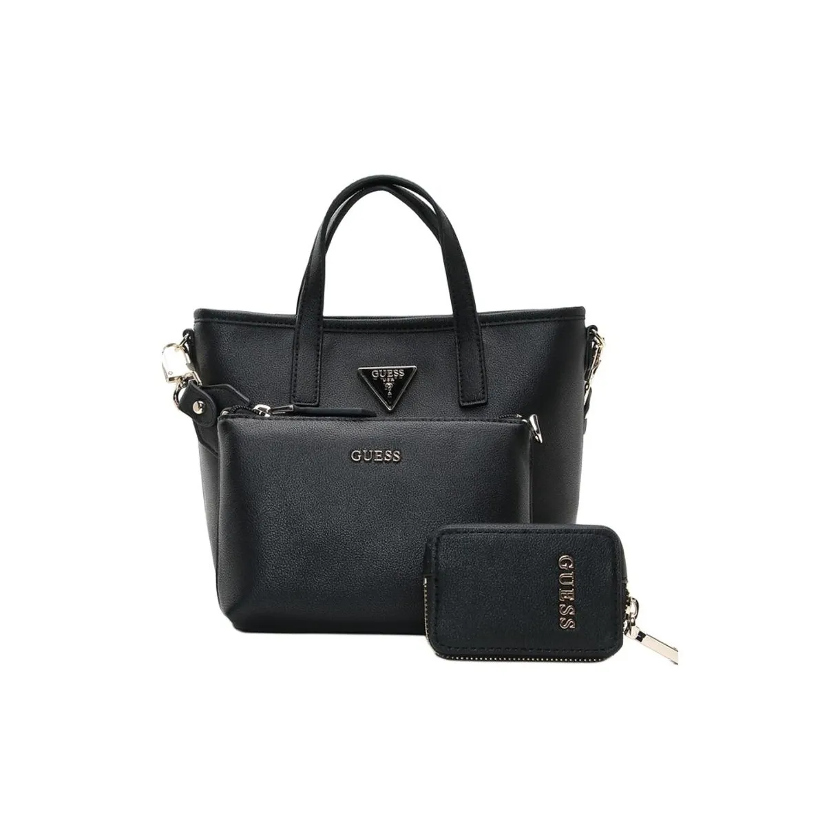 GUESS Artificial Leather Shoulder Bag, Crossbody Bag, Handbag Large Size Women's Black