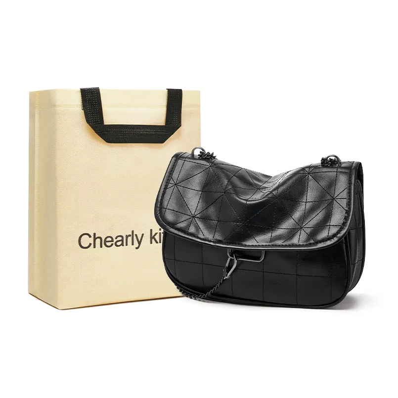 Chearly Kitity Сумка-хобо из синтетической кожи сумка через плечо сумка с цепочкой женская черная